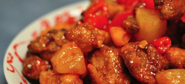 The sweet and sour chicken at China Bistro at the Waterways Shoppes is the finest of its kind in town.