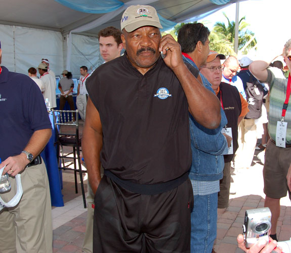 Ex-Cleveland Browns running back Jim Brown at his Super Bowl XLI Celebrity Golf Event in Doral, Fla.