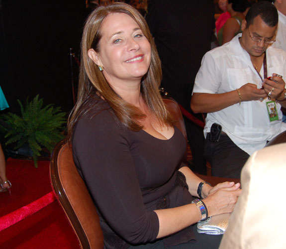 Lorraine Bracco, who first gained stardom as Karen Hill in Goodfellas, before playing Dr. Jenn Melfi on The Sopranos, at the Seminole Hard Rock in Hollywood, Fla.