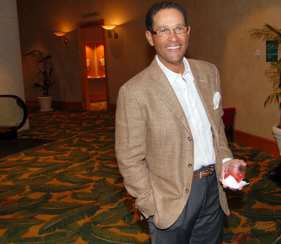 Veteran broadcaster Bryant Gumbel arrives at the Marino Foundation Charity Dinner at the Loews Hotel on Miami Beach, Fla.