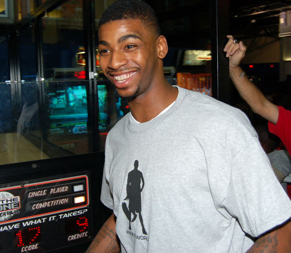 Miami Heat forward Dorell Wright attends the annual Wade's World Foundation Christmas Party at Boomer's in Dania Beach, Fla.