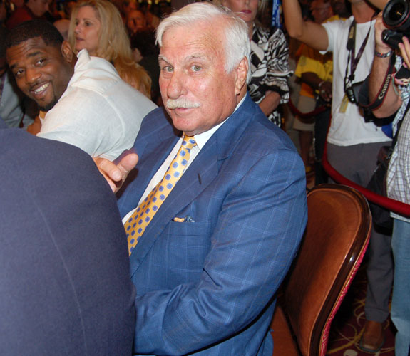 Howard Schnellenberger at the bash to fête the arrival of live blackjack tables at the Seminole Hard Rock Hotel & Casino in Hollywood, Fla.