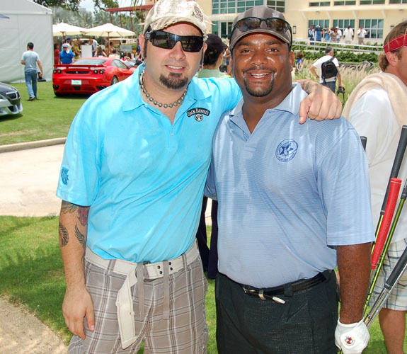 N*SYNC founding member Chris Kirkpatrick and actor Alfonso Ribeiro at DJ Irie's celebrity golf event at the Miami Beach Golf Club on Alton Road.