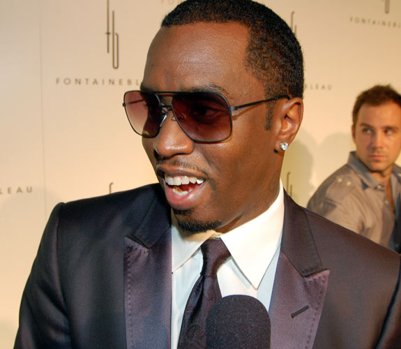 Hip-hop recording artist Sean Combs on the red carpet en route to the Fontainebleau Resort's grand re-opening party on Miami Beach.